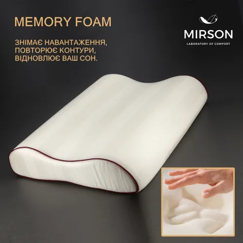 Подушка ортопедична №7085 Elite Noble stripe Royal Pearl 58*40*10,5 см - 4