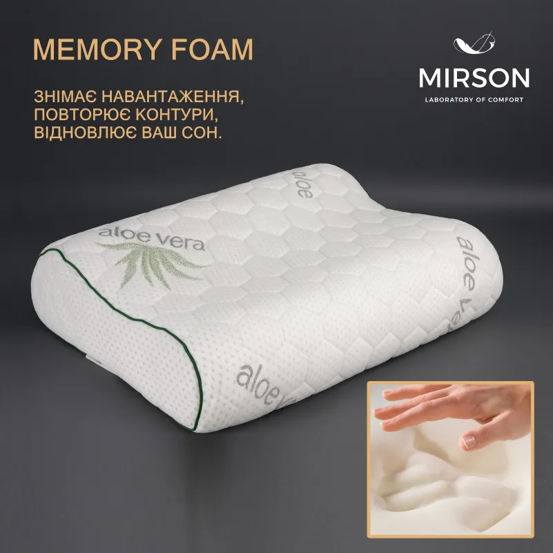 Подушка ортопедическая №7100 Elite Green nature Alberto 58*40*10,5 см - 3