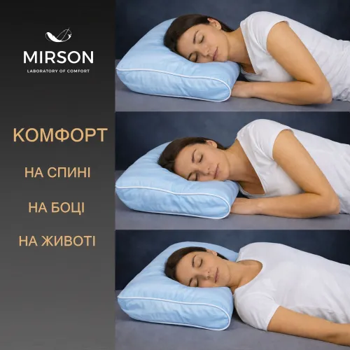 Подушка ортопедична (стружка Memory) №4233 Noble stripe Valentino 58*40*10,5 см - 5