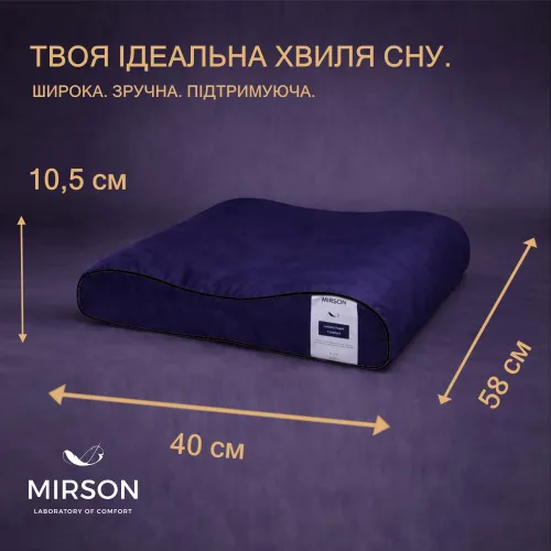 Подушка (стружка Memory) №4278 28-0006 Navy blue Velvet 58*40*10,5 см