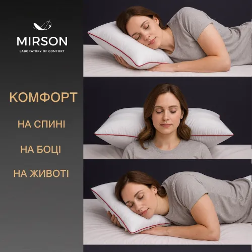 Подушка ортопедична (стружка Memory) №4010 Noble stripe Royal Pearl Women 59*43*10 см - 5