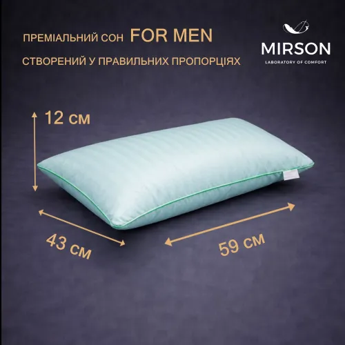 Подушка ортопедическая (стружка Memory) №4077 Satin Stripe 30-0013 Azure MEN 59*43*12 см