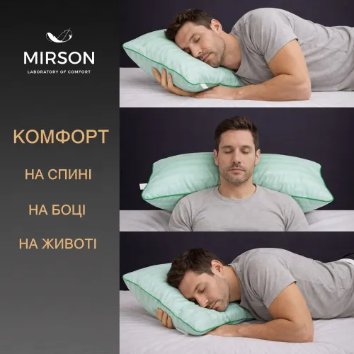 Подушка ортопедична (стружка Memory) №4077 Satin Stripe 30-0013 Azure MEN 59*43*12 см - 5