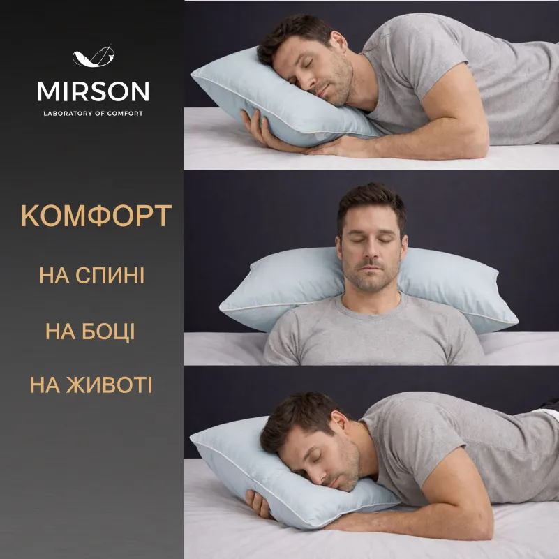 Подушка ортопедична (стружка Memory) №4079 Satin Stripe 30-0015 Green Wave MEN 59*43*12 см - 4