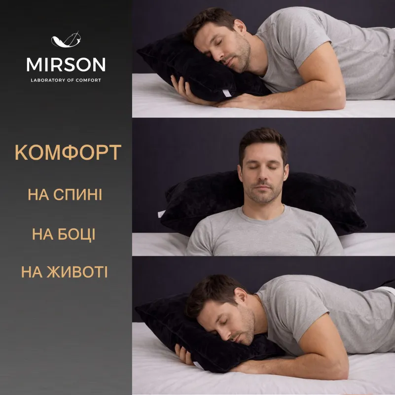 Подушка ортопедическая (стружка Memory) №4111 28-0007 Black Velvet MEN 59*43*12 см - 4