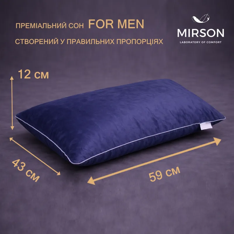 Подушка ортопедическая (стружка Memory) №4110 28-0006 Navy blue Velvet MEN 59*43*12 см