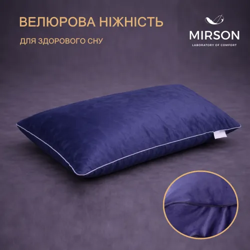 Подушка ортопедична (стружка Memory) №4110 28-0006 Navy blue Velvet MEN 59*43*12 см - 3