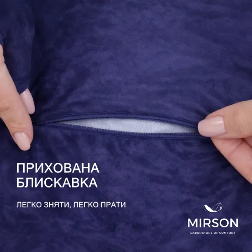 Подушка ортопедична (стружка Memory) №4110 28-0006 Navy blue Velvet MEN 59*43*12 см - 4