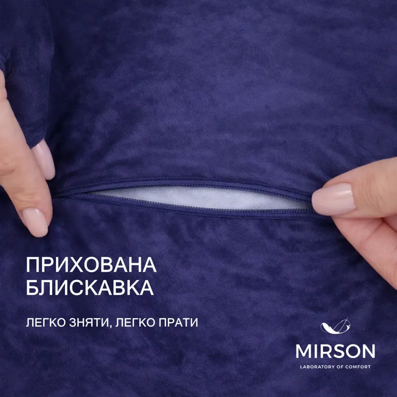 Подушка ортопедическая (стружка Memory) №4110 28-0006 Navy blue Velvet MEN 59*43*12 см - 3