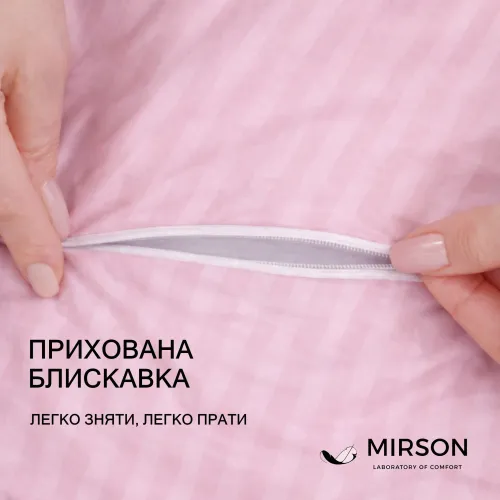 Подушка ортопедична (стружка Memory) №4016 Satin Stripe 30-0007 Pink Women 59*43*10 см - 4