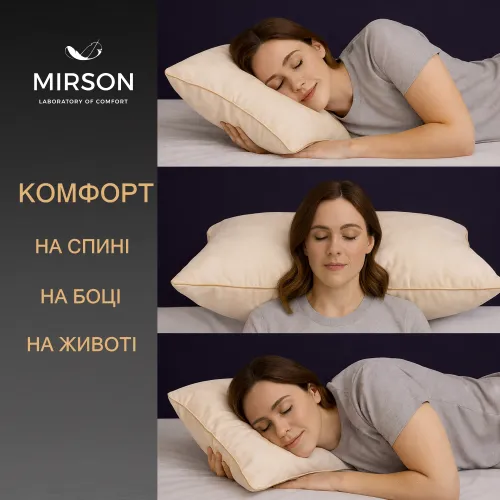 Подушка ортопедична (стружка Memory) №4052 28-0004 Cream Velvet Women 59*43*10 см - 5