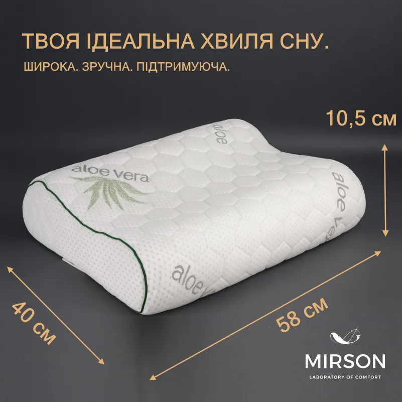 Подушка ортопедическая №6018 Green nature Alberto 58*40*10,5 см