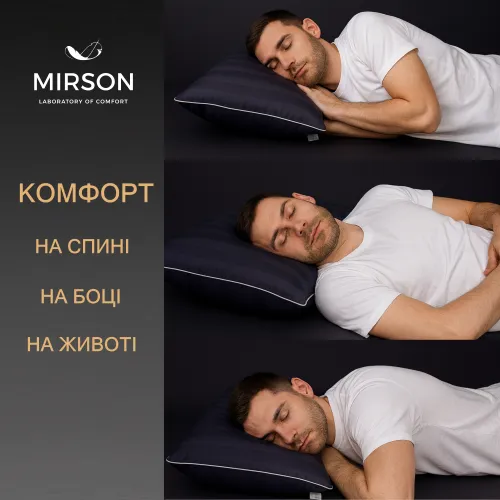 Подушка ортопедична №6047 Noble stripe Graphite MEN 59*43*12 см - 5