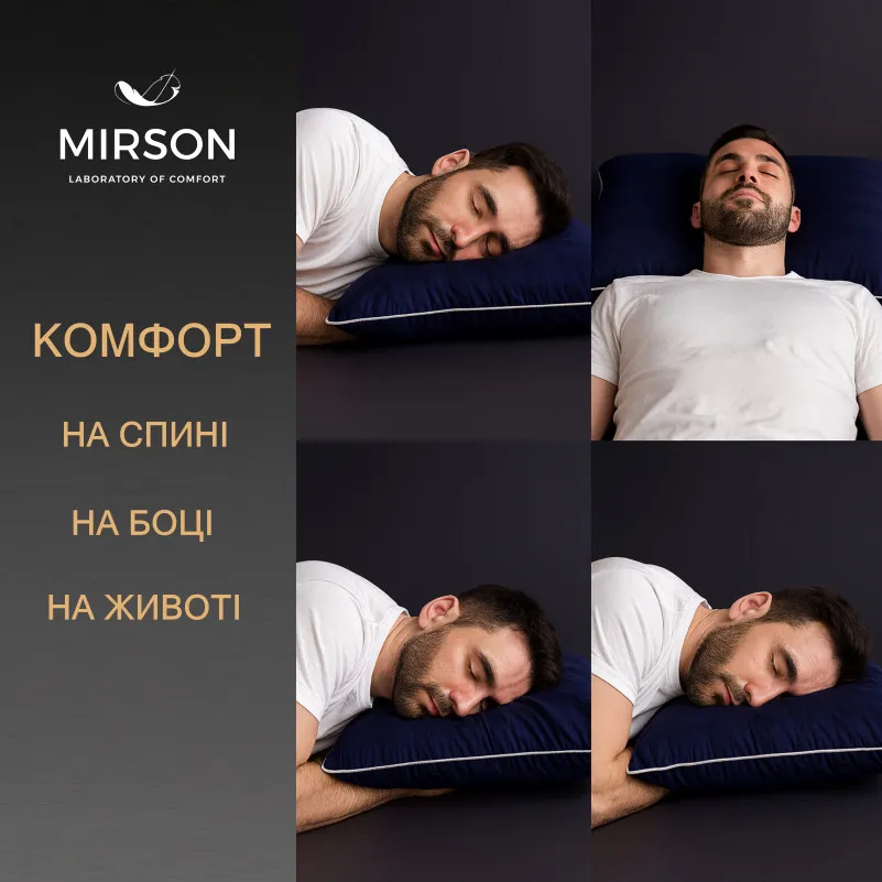 Подушка ортопедическая №6048 Noble stripe Blue sea MEN 59*43*12 см - 4