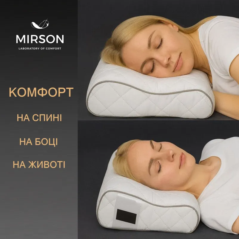 Подушка ортопедична №6104 Steep Line Silver 49*32*10,5 см - 4