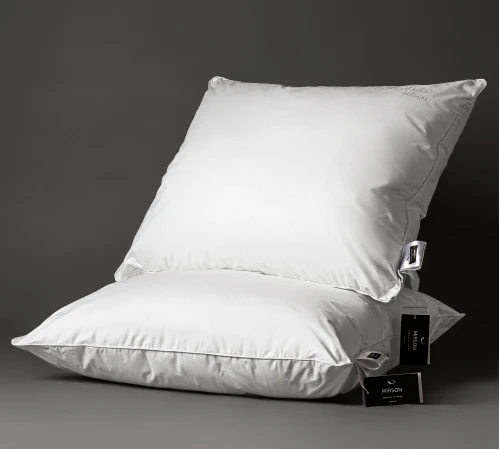 Подушка пухова Raffaello №101 90% сірий пух Standart / 10% перо тик 