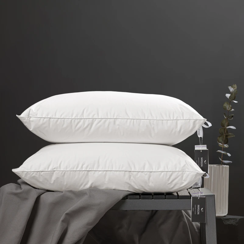 Подушка пуховая Raffaello №101 90% серый пух Standart / 10% перо тик (средняя) - 5