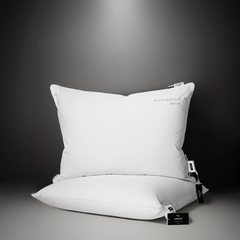 Подушка пуховая Raffaello №101 90% серый пух Standart / 10% перо тик (средняя) - 6