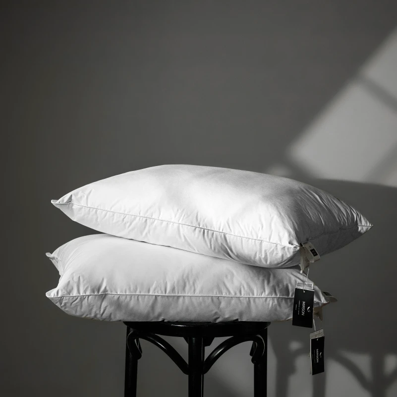 Подушка пуховая Raffaello №101 90% серый пух Standart / 10% перо тик (средняя) - 8