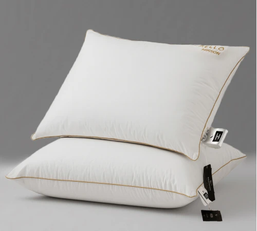 Подушка пухова Raffaello White №201 90% білий пух Premium / 10% перо тик 