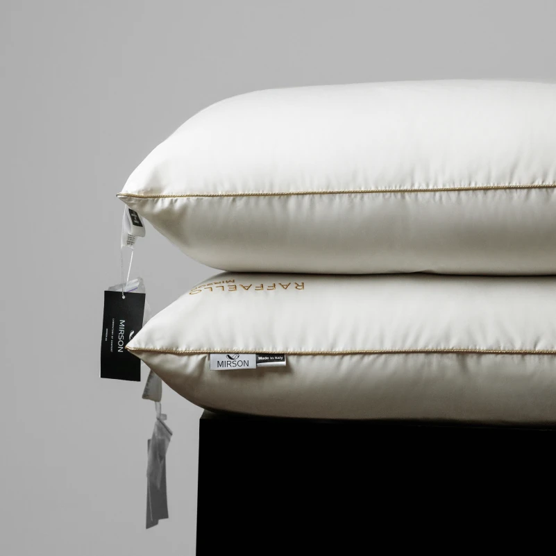 Подушка пуховая Raffaello White №201 90% белый пух Premium / 10% перо тик (средняя) - 11