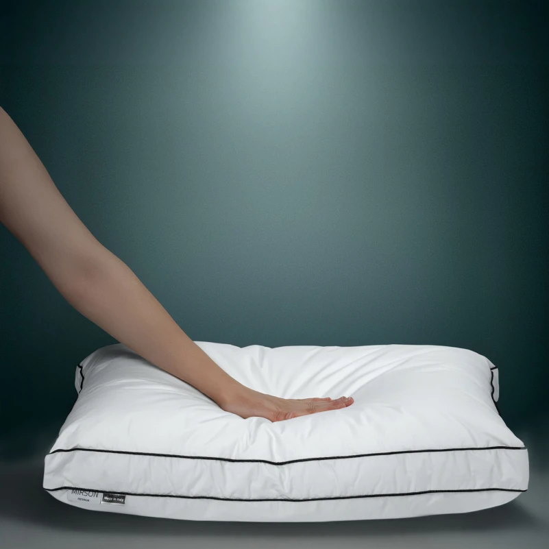 Подушка пуховая Трехкамерная Delicate Lux №2770 100% пух Premium тик (средняя) - 7