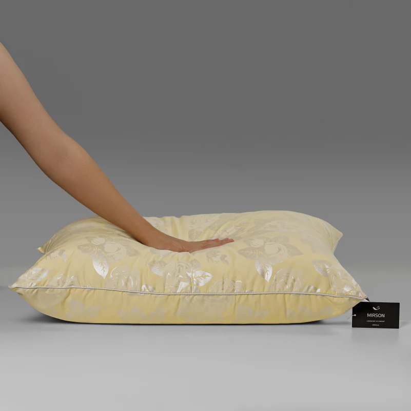 Подушка пухова Екстра 10% сірий пух Extra / 90% перо тік (середня) - 6