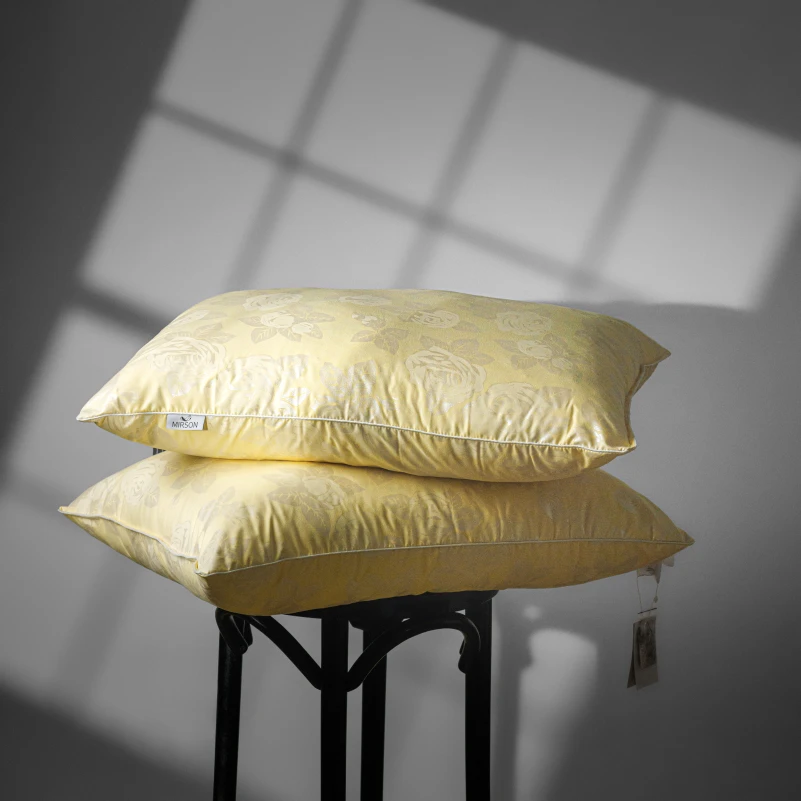 Подушка пухова Екстра 10% сірий пух Extra / 90% перо тік (середня) - 7