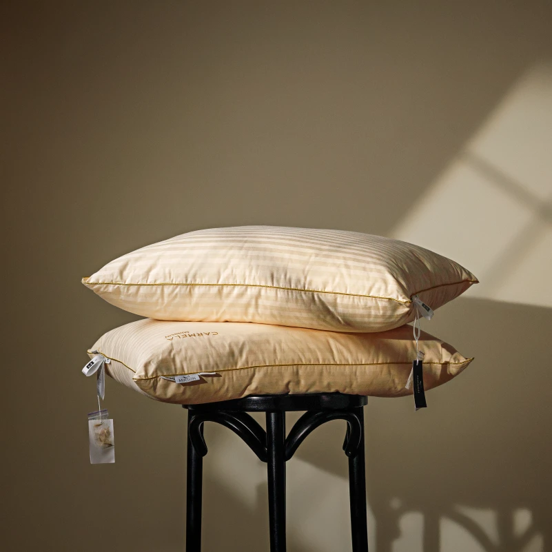 Подушка пухова Extra Premium Carmela №104 90% сірий пух Premium сатин (середня) - 8