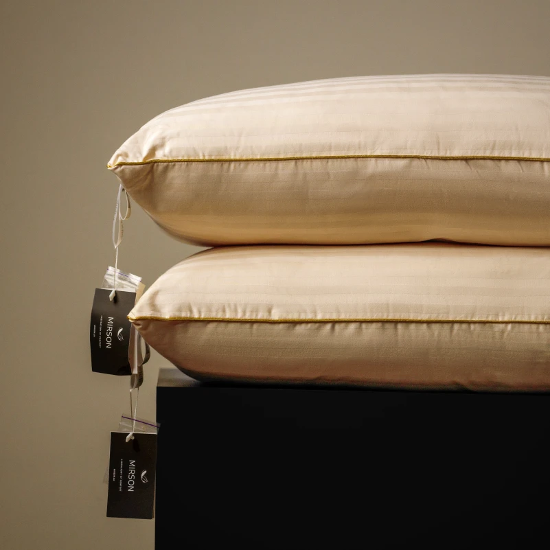 Подушка пухова Extra Premium Carmela №104 90% сірий пух Premium сатин (середня) - 9