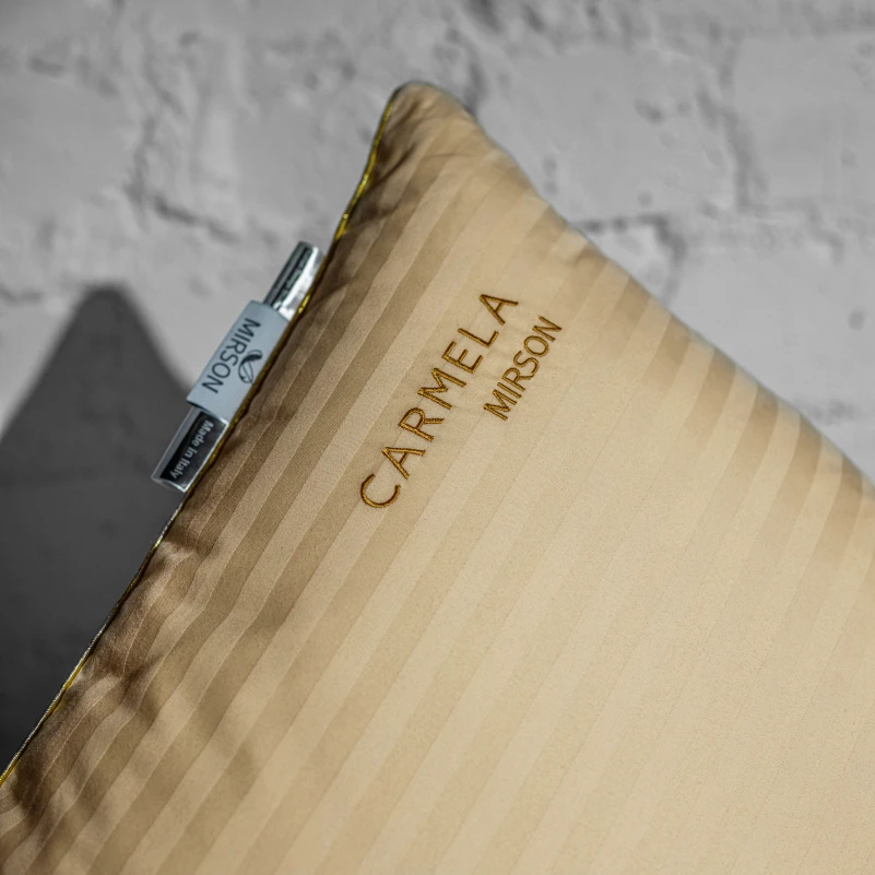 Подушка пухова Extra Premium Carmela №104 90% сірий пух Premium сатин (середня) - 10