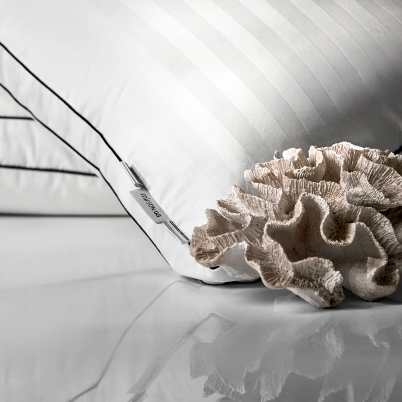 Подушка пухова Трикамерна 90% сірий пух Premium / 10% перо Royal №205 сатин (середня) - 9