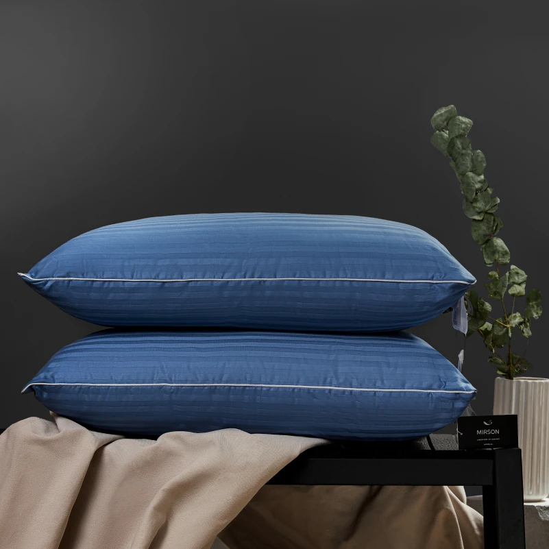 Подушка пуховая Extra Premium Valentino №103  90% серый пух Premium сатин (средняя) - 5