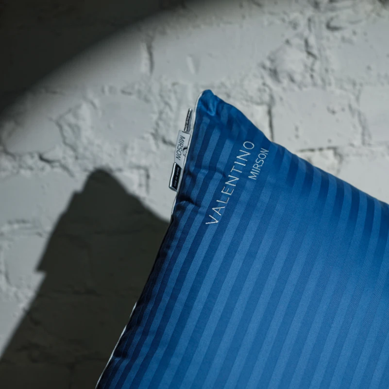 Подушка пуховая Extra Premium Valentino №103  90% серый пух Premium сатин (средняя) - 10