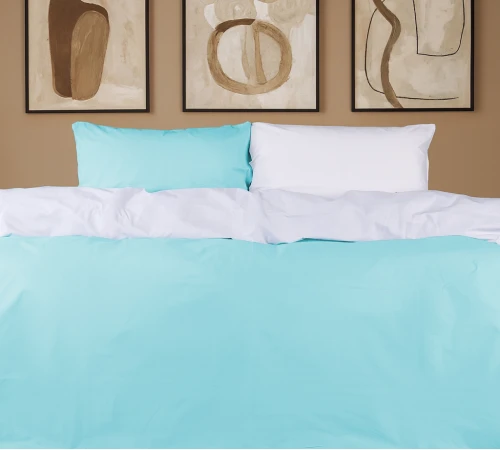 Підковдра Бязь White-mint (11-2107+11-2208) - 2