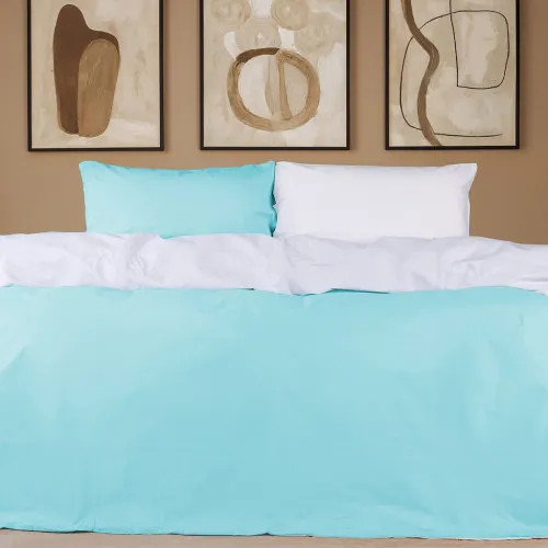 Пододеяльник Бязь White-mint (11-2107+11-2208) - 2