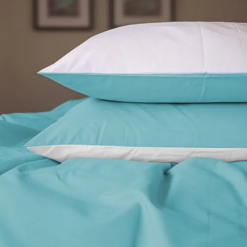 Пододеяльник MirSon Ranforce Elite White-mint - 2