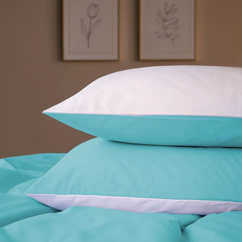 Наволочка MirSon Ranforce Elite White-mint - 2