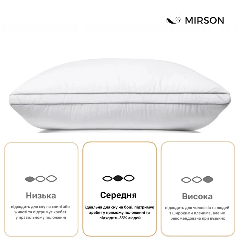 Подушка пуховая Luxury Exclusive пух Luxury №152 100% пух Luxury class тик Luxe (средняя) - 4