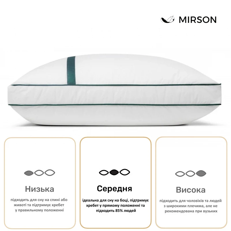 Подушка пуховая Imperial Style 100% пух Imperial class мако-батист (средняя) - 4