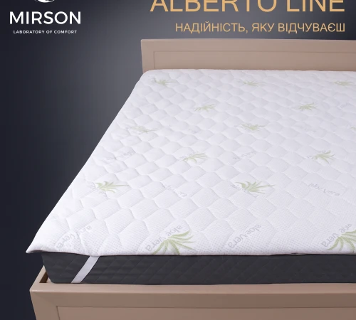 Наматрацник №1012 Alberto Wool Aloe Vera (водонепроникний на резинці по кутах) - 2