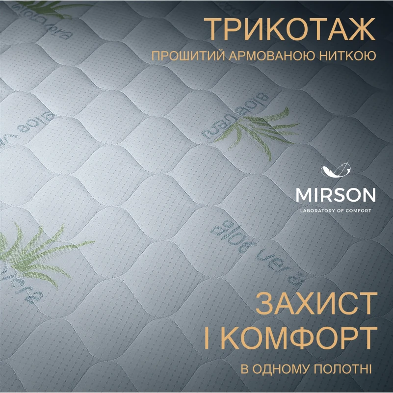 Наматрацник №1049 Alberto Тенсель (MODAL) Aloe Vera (водонепроникний на резинці по периметру) - 1