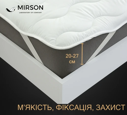 Наматрацник №1712 Eco Light Air-Soft White (EcoSilk) (звичайний з гумкою по кутах) 