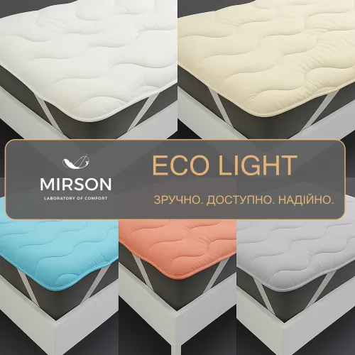 Наматрацник №1712 Eco Light Air-Soft White (EcoSilk) (звичайний з гумкою по кутах)  - 5