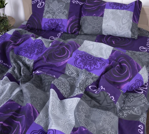 Комплект постельного белья Микрофибра принт 15-0137 Apricot