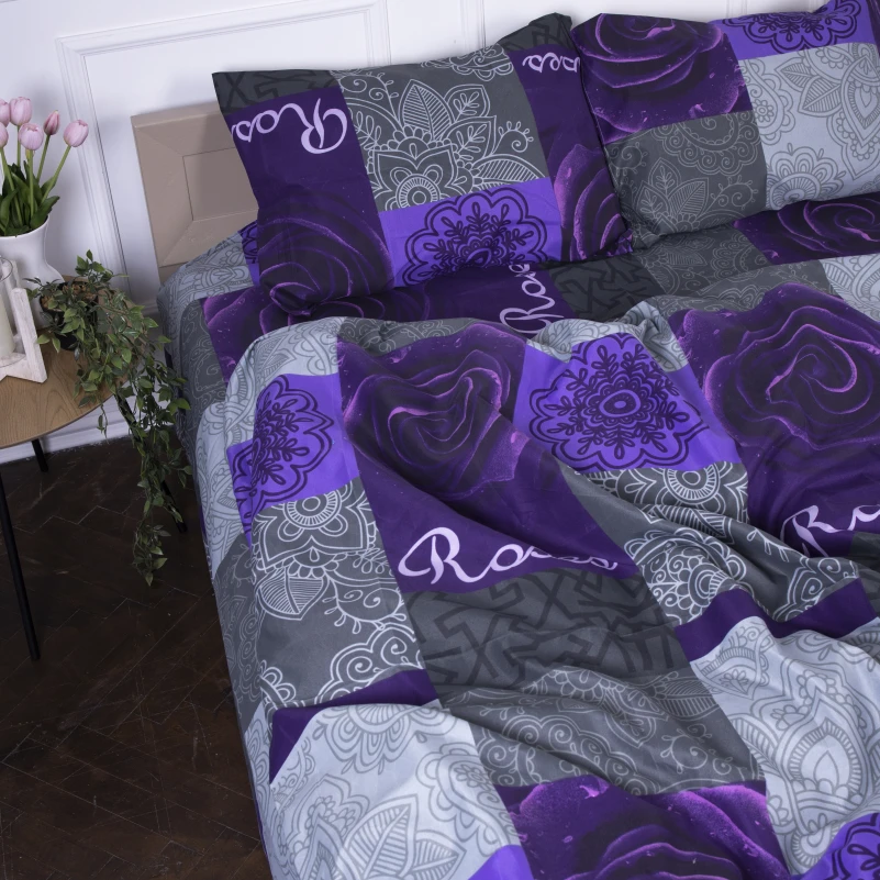 Комплект постельного белья Микрофибра принт 15-0137 Apricot - 3