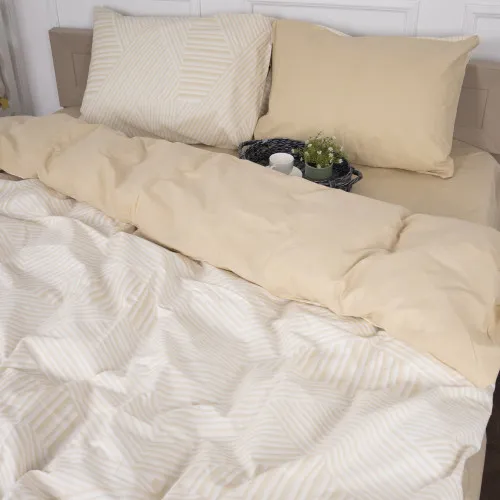 Комплект постільної білизни Бязь 17-0633 Diamond Creamy