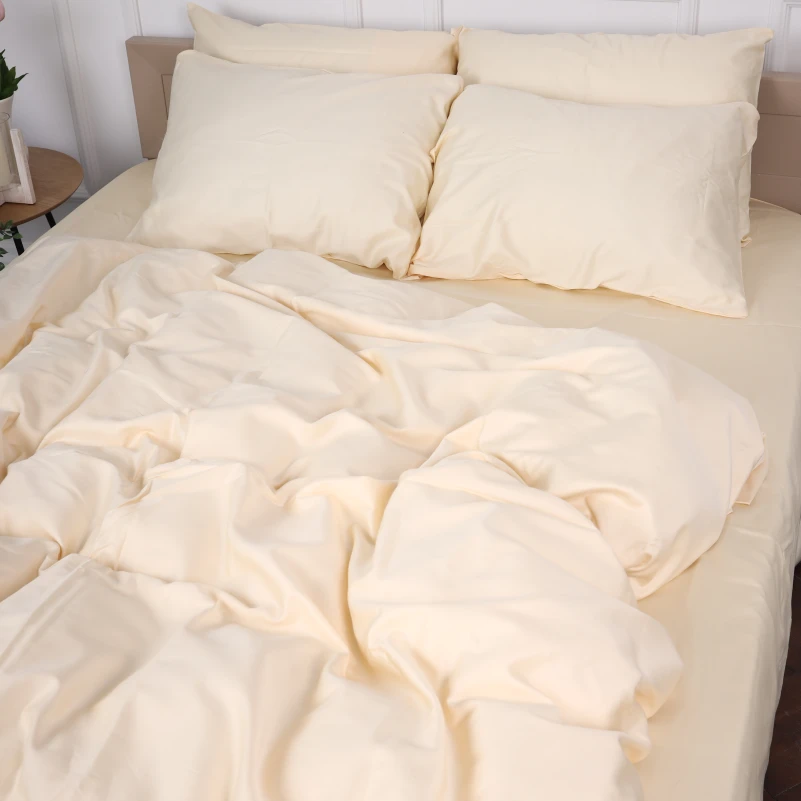 Простирадло на гумці Сатин "0840 Ivory" висота 25 см (дитячі 10 см) - 9