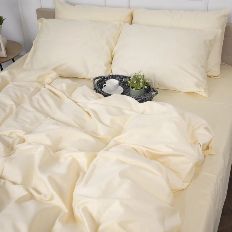 Комплект постельного белья Сатин "0840 Ivory" - 5
