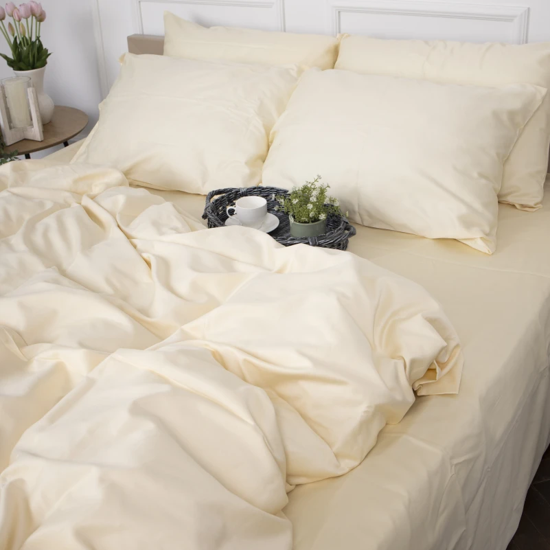 Комплект постельного белья Сатин "0840 Ivory" - 6